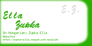 ella zupka business card